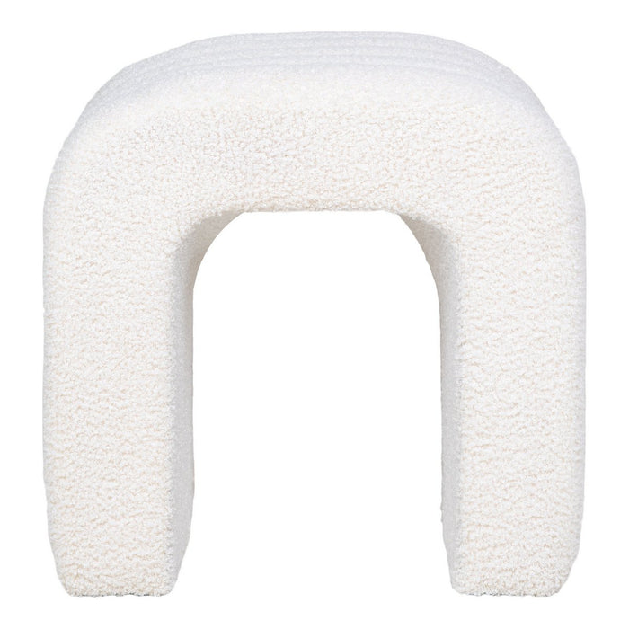 Colma Poef - Poef, bouclé, wit, 41x36,5 cm, HN1234 - ThatLyfeStyle