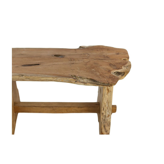 Teakhouten bank - 80x40x45cm - Naturel teak