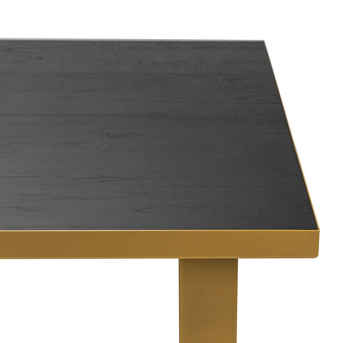 Stalux Eettafel 'Joop' 240 x 100cm, kleur goud / zwart eiken