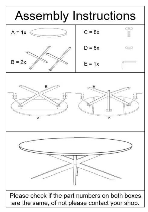 Brix Sturdy Oval Eettafel Mangohout Staal 160cm