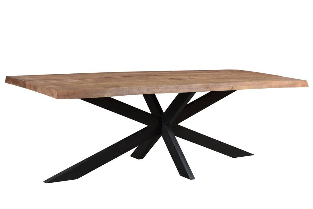 Brix Sturdy Tree Top Spider Eettafel Mangohout Staal 160 cm