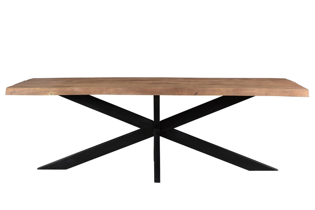 Brix Sturdy Tree Top Spider Eettafel Mangohout Staal 160 cm