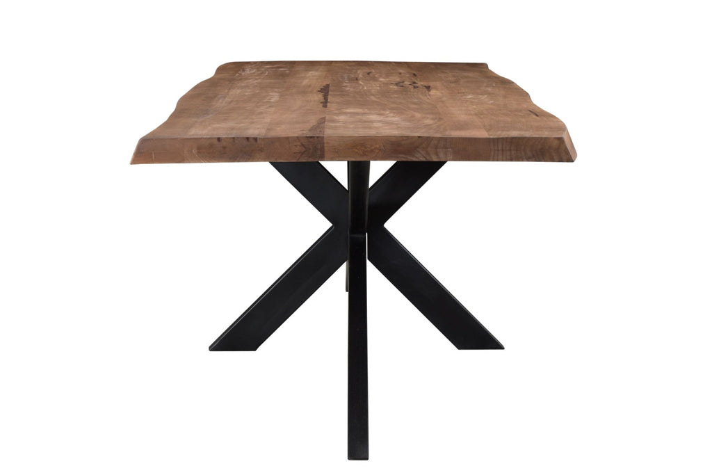 Brix Sturdy Tree Top Spider Eettafel Mangohout Staal 160 cm