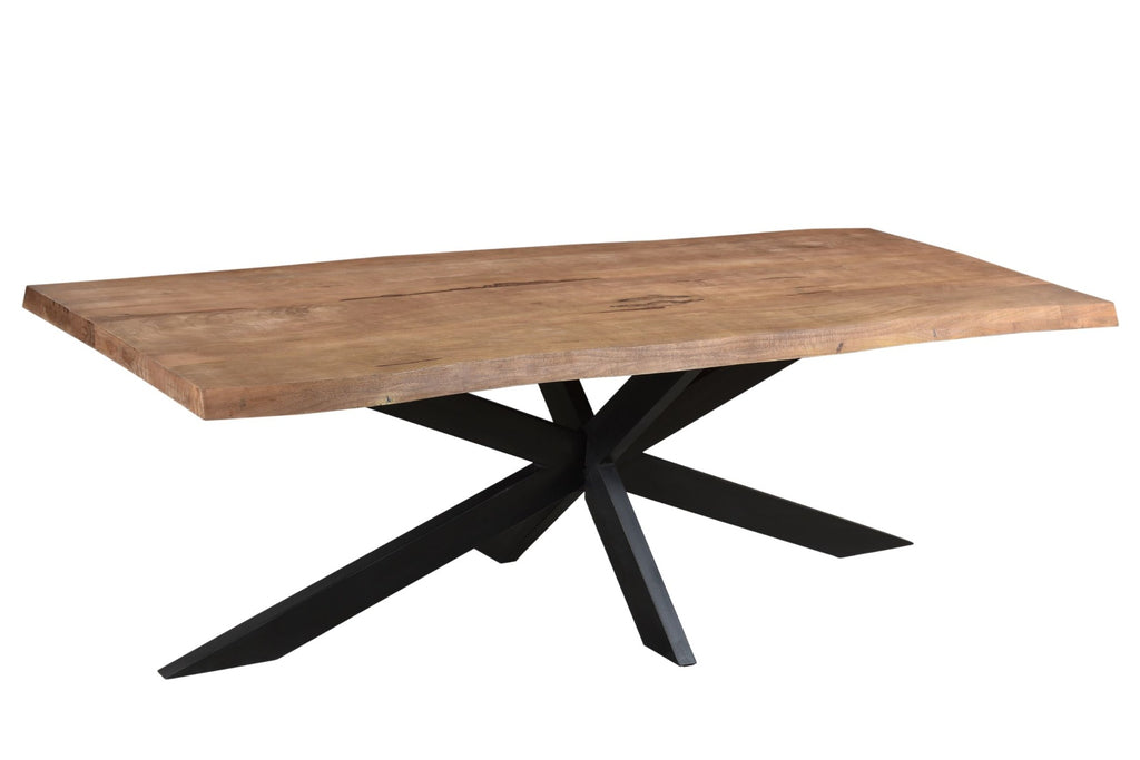 Brix Sturdy Tree Top Spider Eettafel Mangohout Staal 160 cm