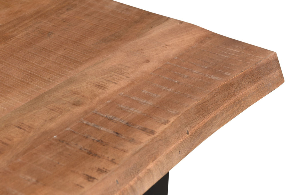 Brix Sturdy Tree Top Eettafel Mangohout Zwart Staal U 220x100 cm