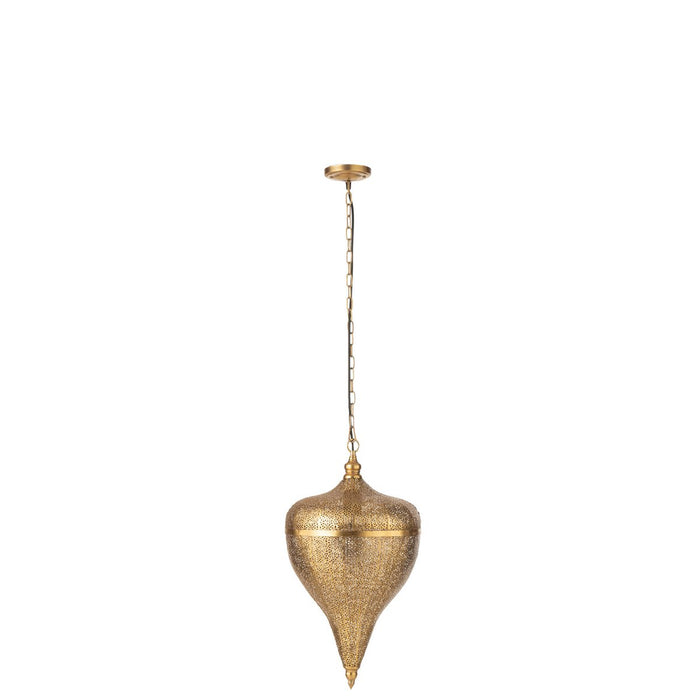 J-Line hanglamp Druppel - metaal - goud - large