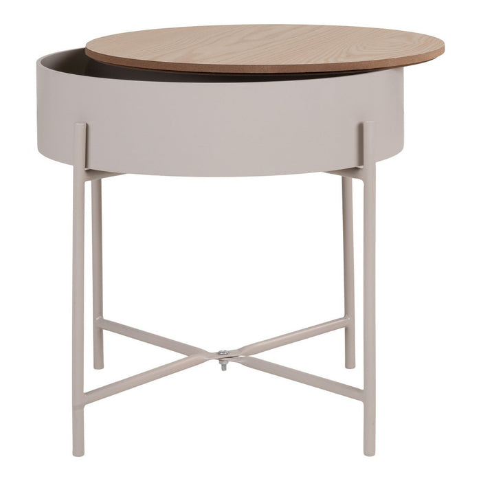 Sisco Side Table - Bijzettafel in beige lichtgrijs gepoedercoat staal - ThatLyfeStyle