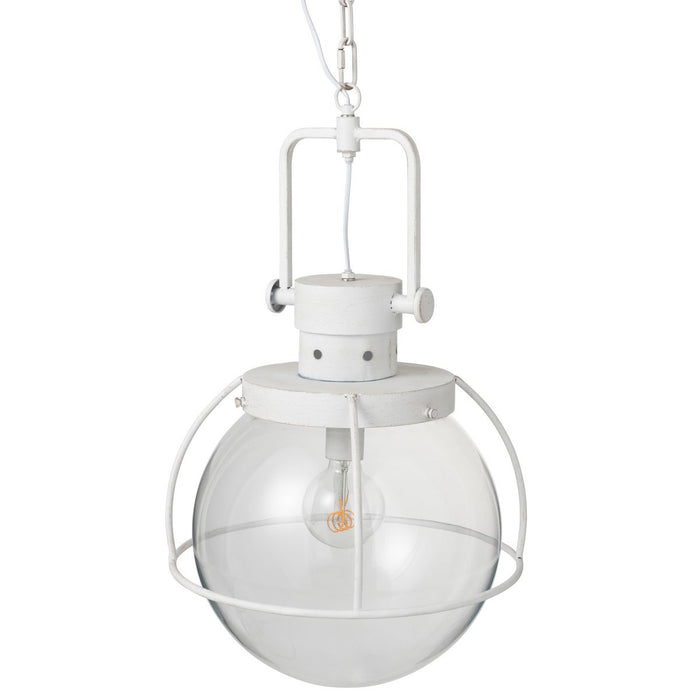 J-Line hanglamp Bol - glas/metaal - wit