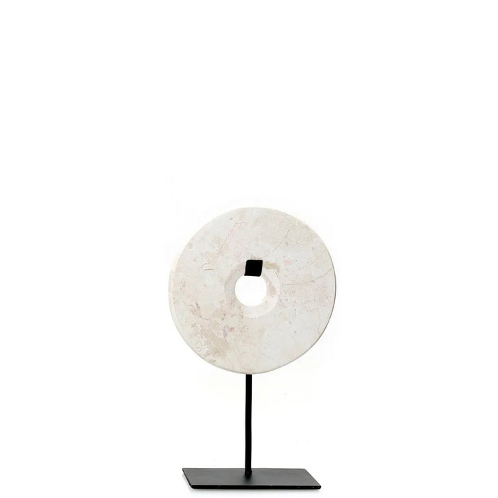 The Marble Disc on Stand - White - S - ThatLyfeStyle