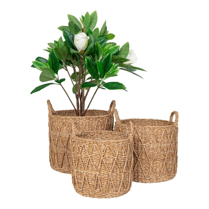 Krabi Basket - Mand, zeegras, naturel, set van 3