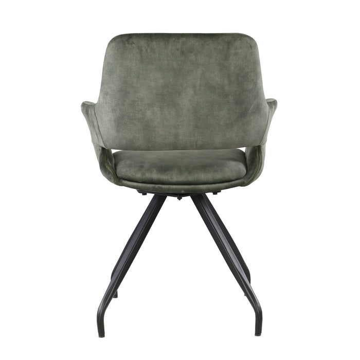 Livingfurn Capp Olive Velvet Eetkamerstoel