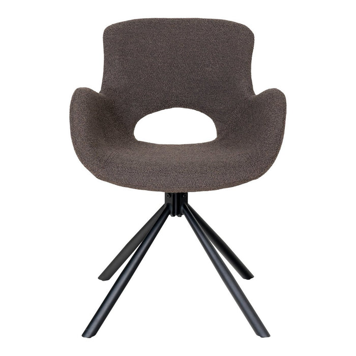 House Nordic ApS Amorim Dining Chair Eetkamerstoel Bouclé Paddenstoel Draaibaar Set van 2 - ThatLyfeStyle