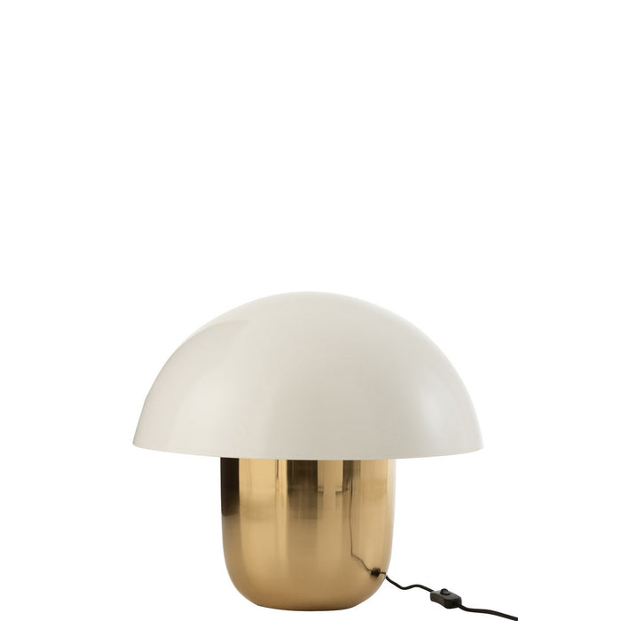 J-Line lamp Paddenstoel - ijzer - wit/goud - large