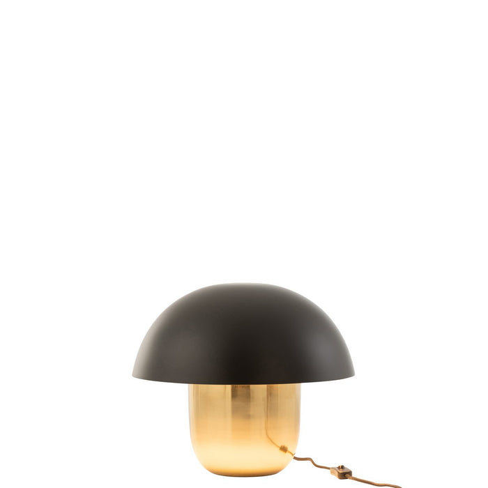 J-Line lamp Paddenstoel - ijzer - zwart/goud - small