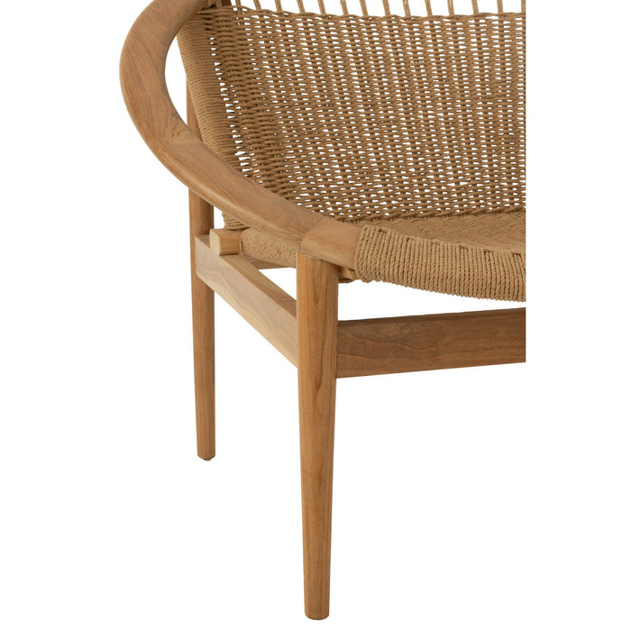 J-Line Fauteuil Rond Hout Naturel