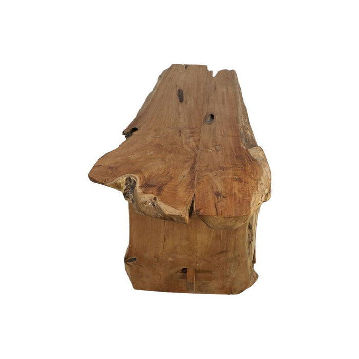 Teakhouten bank - 80x40x45cm - Naturel teak