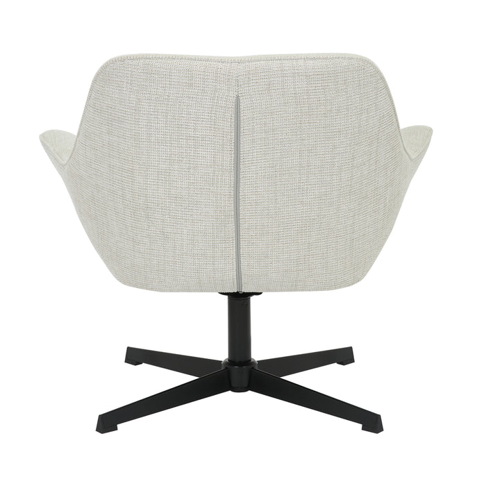 Livingfurn Draaifauteuil Daphne Beige Stof Modern Design