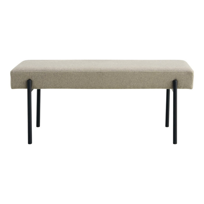 Swindon Bench - Bank, zand met zwarte poten, 100x36x42,5 cm, HN1230 - ThatLyfeStyle