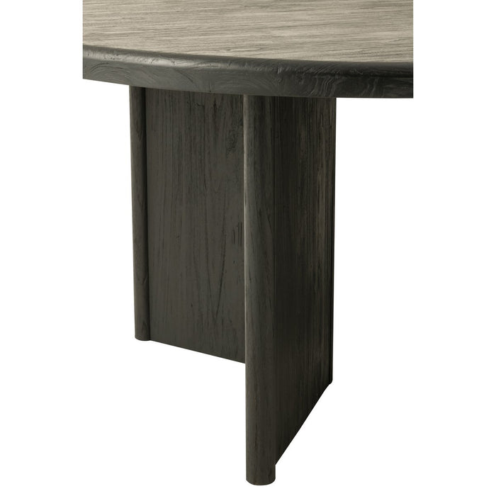 J-Line tafel Rond Teak - hout - zwart