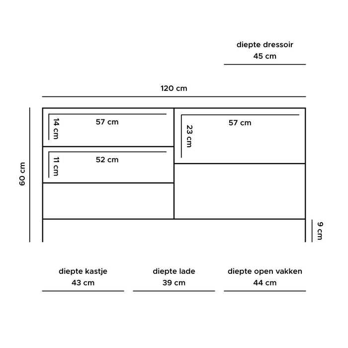 TV Dressoir Luuk Hout/ Metaal 120 cm - ThatLyfeStyle