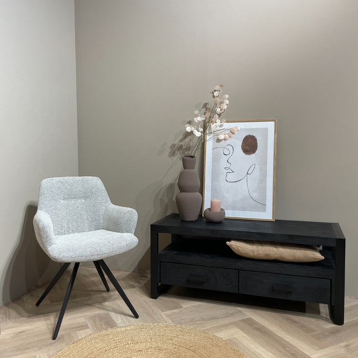 Livingfurn Doreen Sneak Eetkamerstoel Naturel Boucle