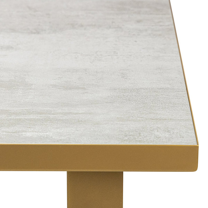 Stalux Eettafel 'Roos' 200 x 100cm, kleur goud / beton