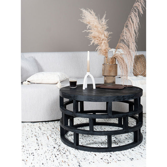 Home67 Salontafel Jax Rond Zwart 47x ø80 cm