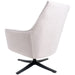 Home67 Fauteuil Ties Bouclé Metaal Wit Zwart - ThatLyfeStyle