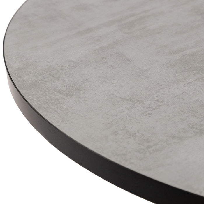 Stalux Ronde eettafel 'Daan' 120cm, kleur zwart / beton