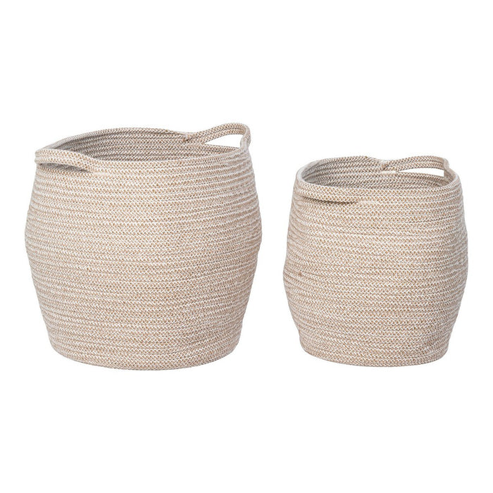 Lamas Basket - Mand, katoen, beige, set van 2