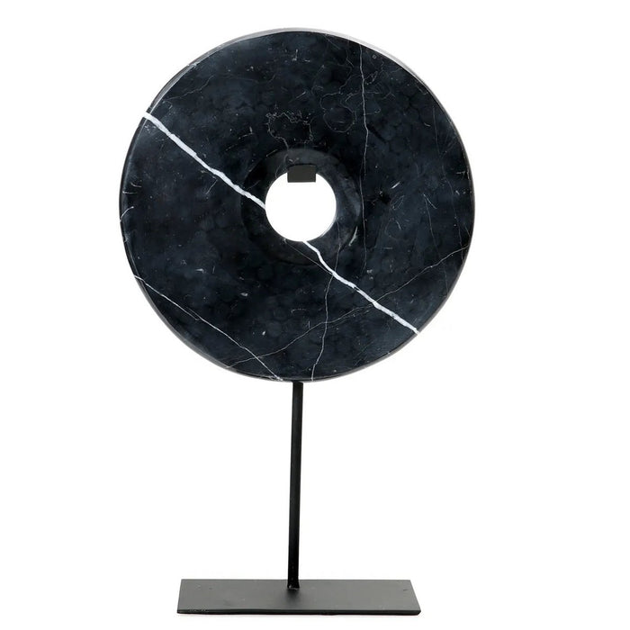 The Marble Disc on Stand - Zwart - L - ThatLyfeStyle