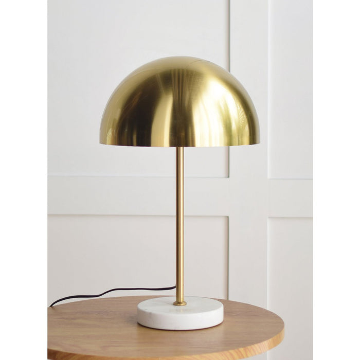 Tafellamp - Paddestoel - Metaal/Marmer - Goud -E27 -15x45x55cm