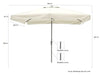 Shadowline Aruba parasol 300x200cm Grijs-124453