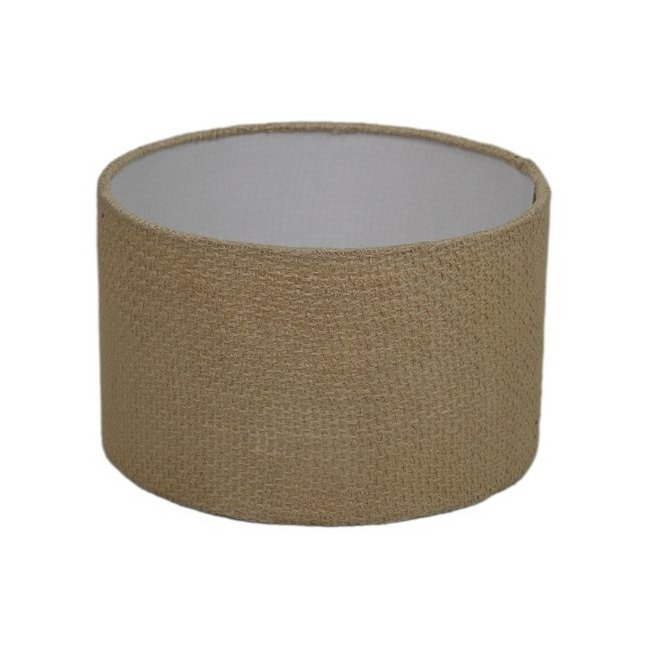 Lampenkap Rond - ø32x20 - Wit - Jute