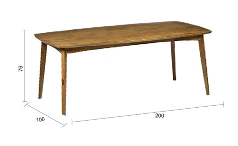 Livingfurn Elias Eetkamertafel Mangohout 200 cm