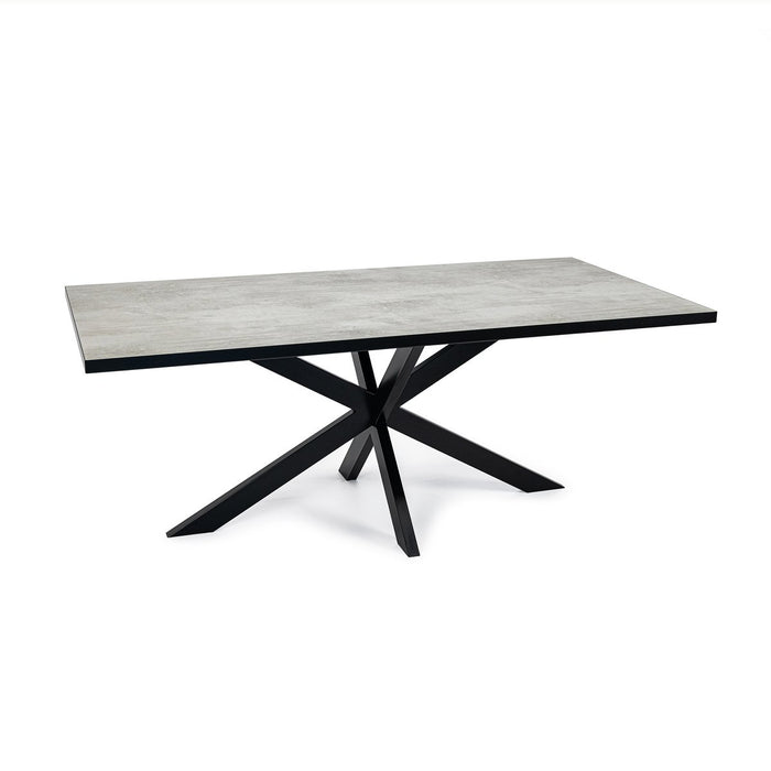 Stalux Eettafel 'Gijs' 240 x 100cm, kleur zwart / beton