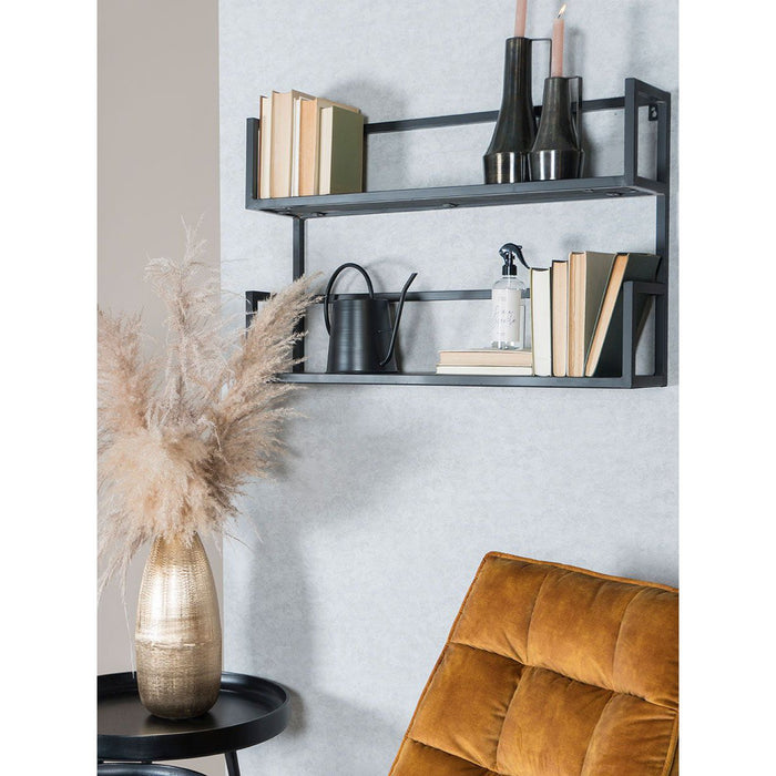 Wandplank Vintage Zwart Mangohout - Duo - ThatLyfeStyle