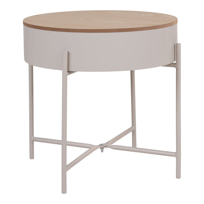 Sisco Side Table - Bijzettafel in beige lichtgrijs gepoedercoat staal - ThatLyfeStyle