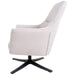 Home67 Fauteuil Ties Bouclé Metaal Wit Zwart - ThatLyfeStyle