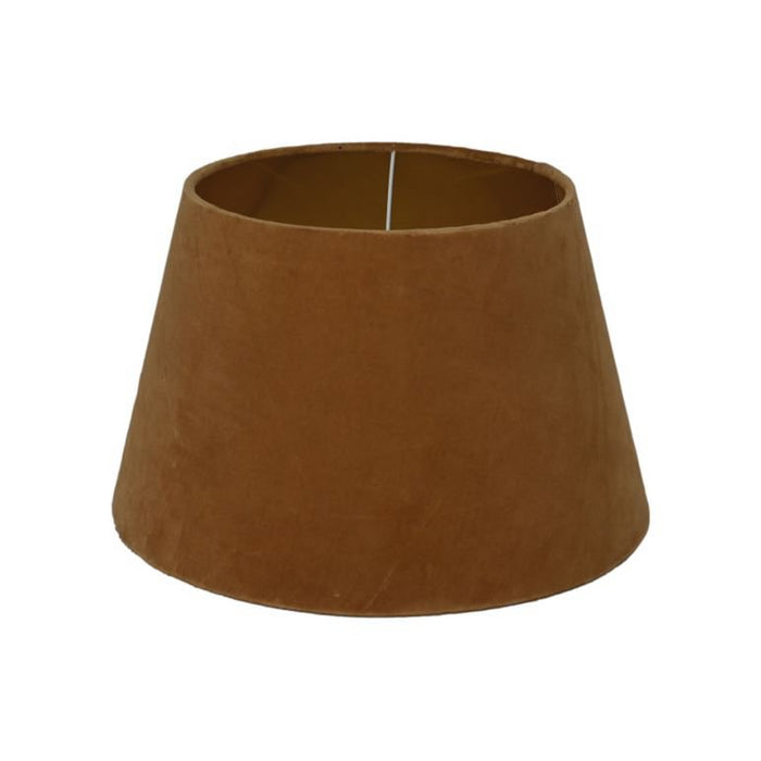 Lampenkap Rond Conish - ø28-ø40x25 - Beige/goud - Fluweel