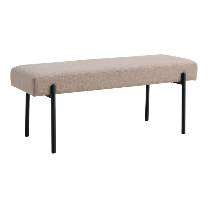 Swindon Bench - Bank, steen met zwarte poten, 100x36x42,5 cm, HN1231 - ThatLyfeStyle