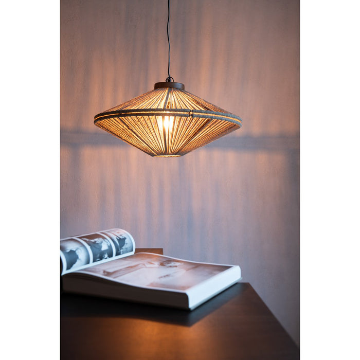 J-Line Hanglamp Ovni Ijzer/Jute Naturel Small