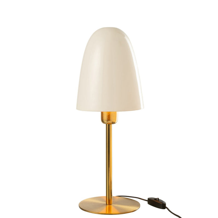 J-Line tafellamp - metaal - wit/goud