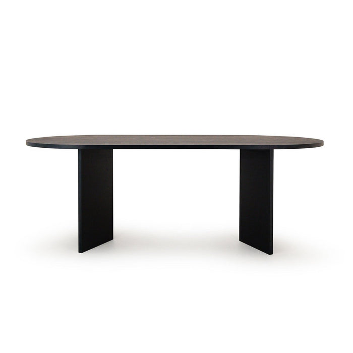 Eettafel Nina 200 x 90cm, kleur zwart eiken