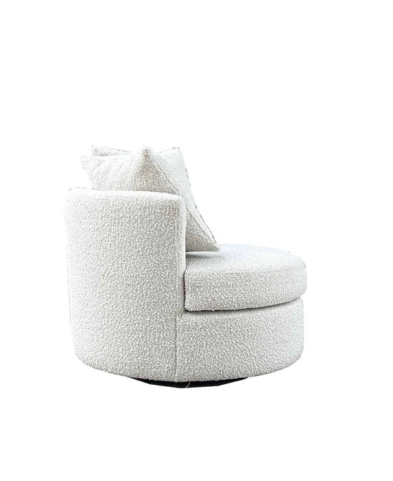 Draaifauteuil Thony Rond Beige - Giga Meubel