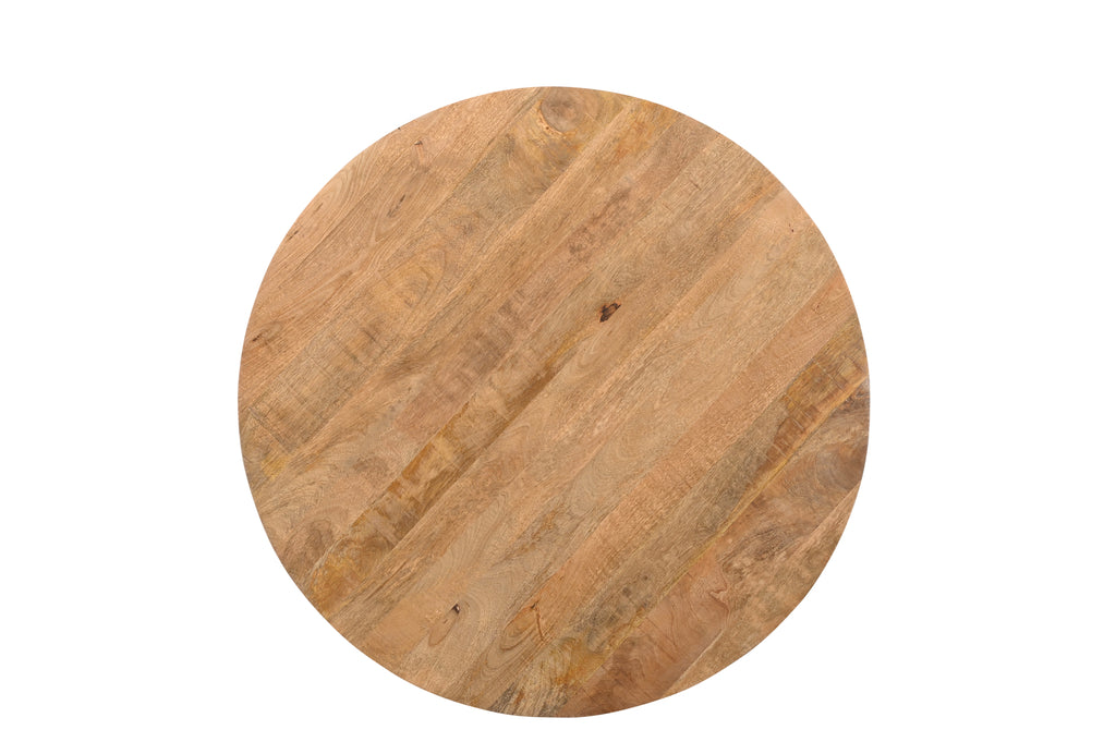 Eettafel Jesper Rond Mangohout Gecoat Staal Ø 120 cm