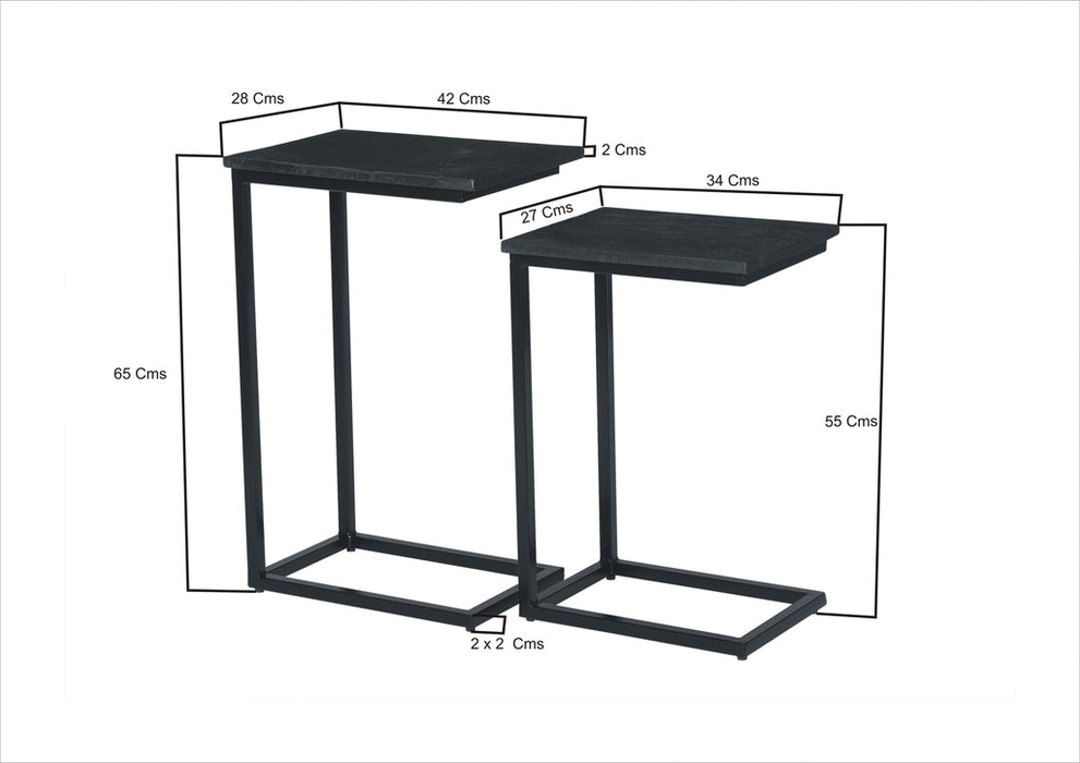 Livingfurn Jordy Norris Bijzettafels Set van 2