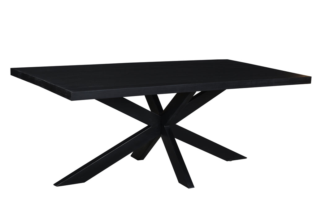 Livingfurn Kala Spider Eettafel Zwart Staal 200x100 cm