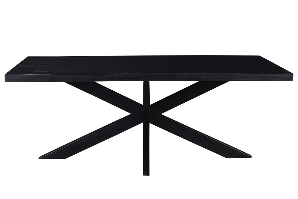 Livingfurn Kala Spider Eettafel Zwart Staal 200x100 cm