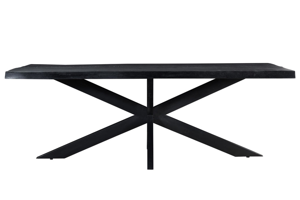 Livingfurn Kala TreeTop Spider Eettafel Zwart Staal 220x100 cm